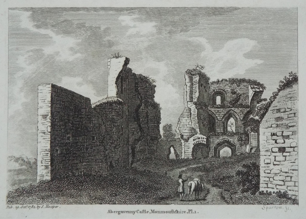 Print - Abergavenny Castle, Monmouthshire. Pl.1. - 